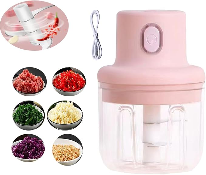 Mini Food Chopper Portable USB Rechargeable