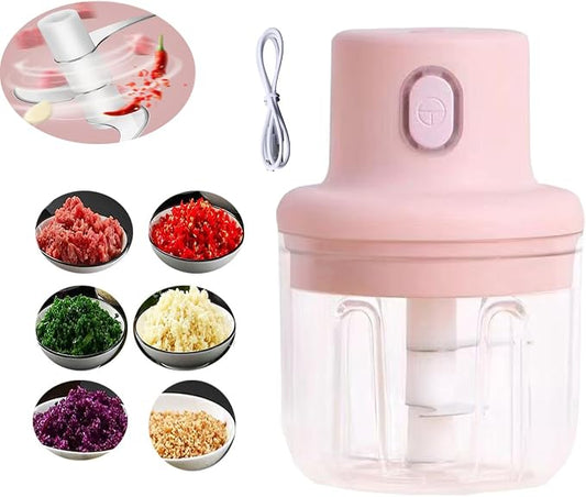 Mini Food Chopper Portable USB Rechargeable